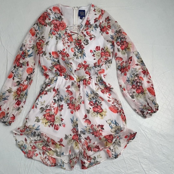 Disney Beauty and the Beast floral romper S - Picture 2 of 14